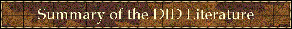 Summary of the DID Literature